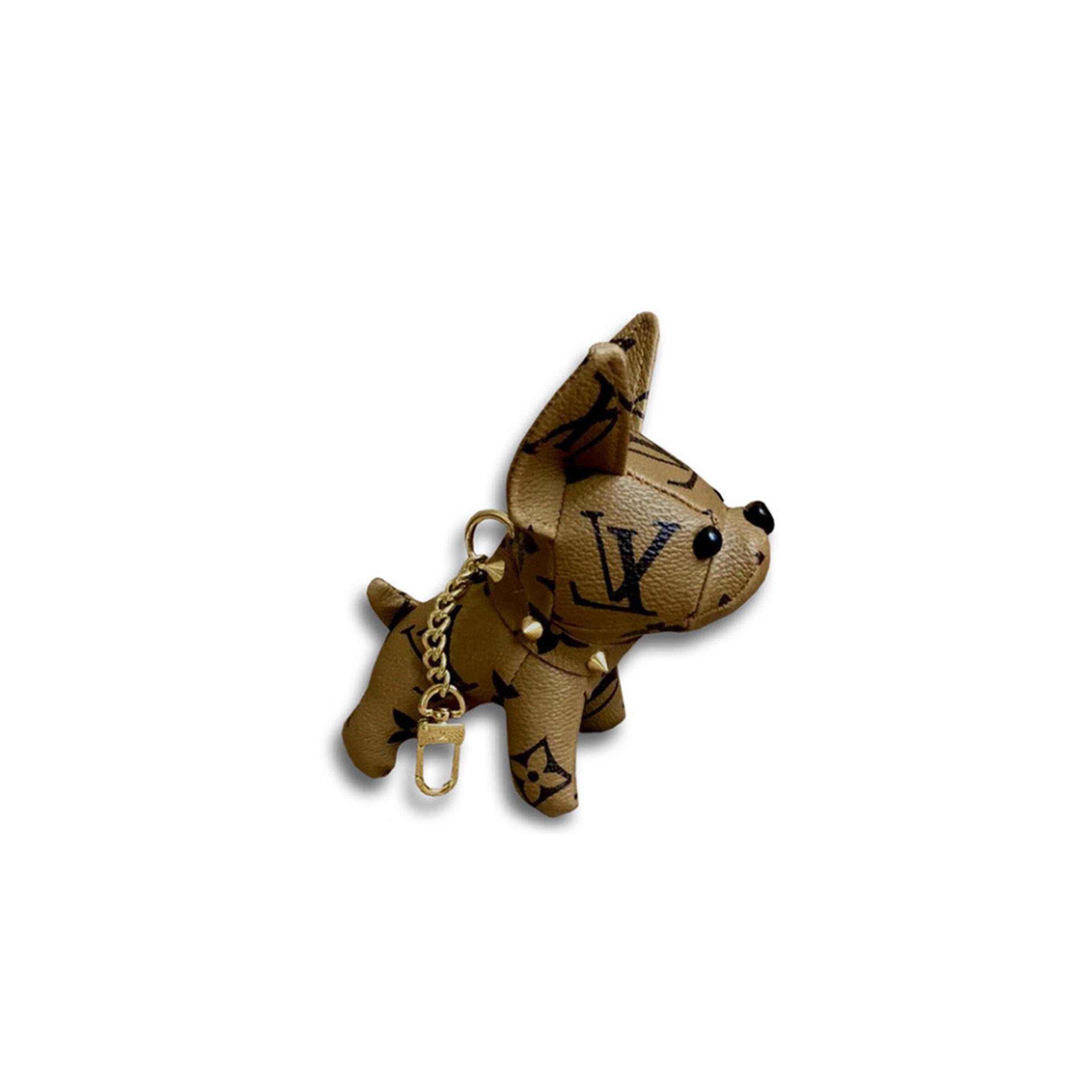 l0vis Vvtt0n monogram x french bulldog keychain bag charm